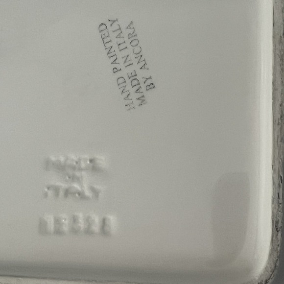 Vintage Made in Italy Hand Painted Ceramic Platter 12"x9.75" Ancora - Picture 4 of 7